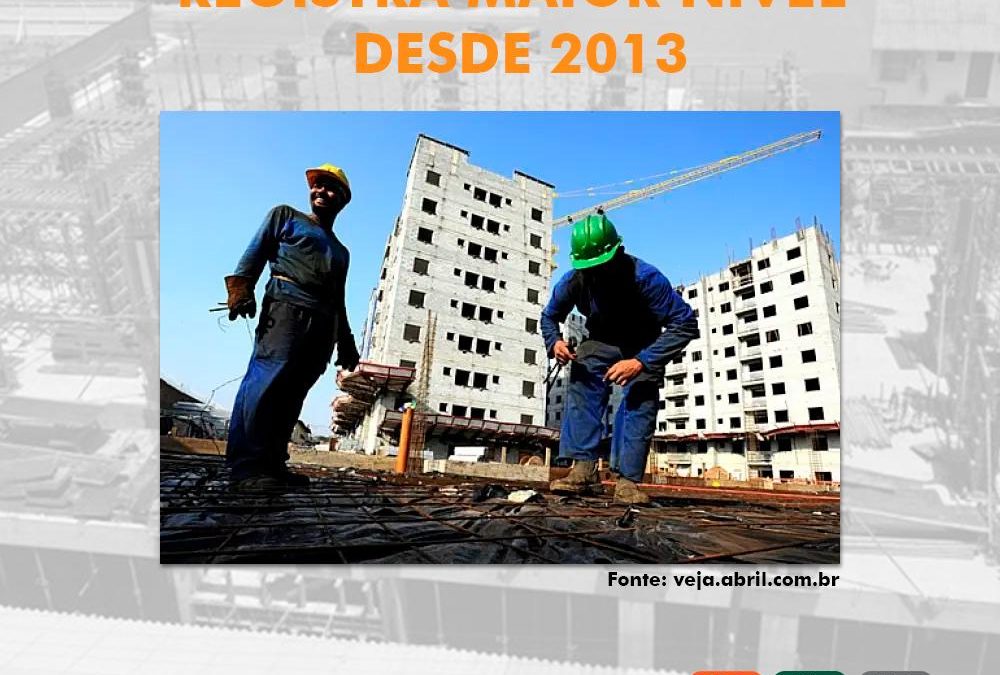 PIB DA CONSTRUÇÃO CIVIL REGISTRA MAIOR NÍVEL DESDE 2013